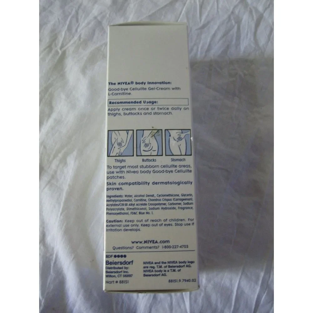 NEW NIVEA Body Good-bye Cellulite Smoothing Gel Cream 6.7 oz L-Carnitine‎ RARE!
